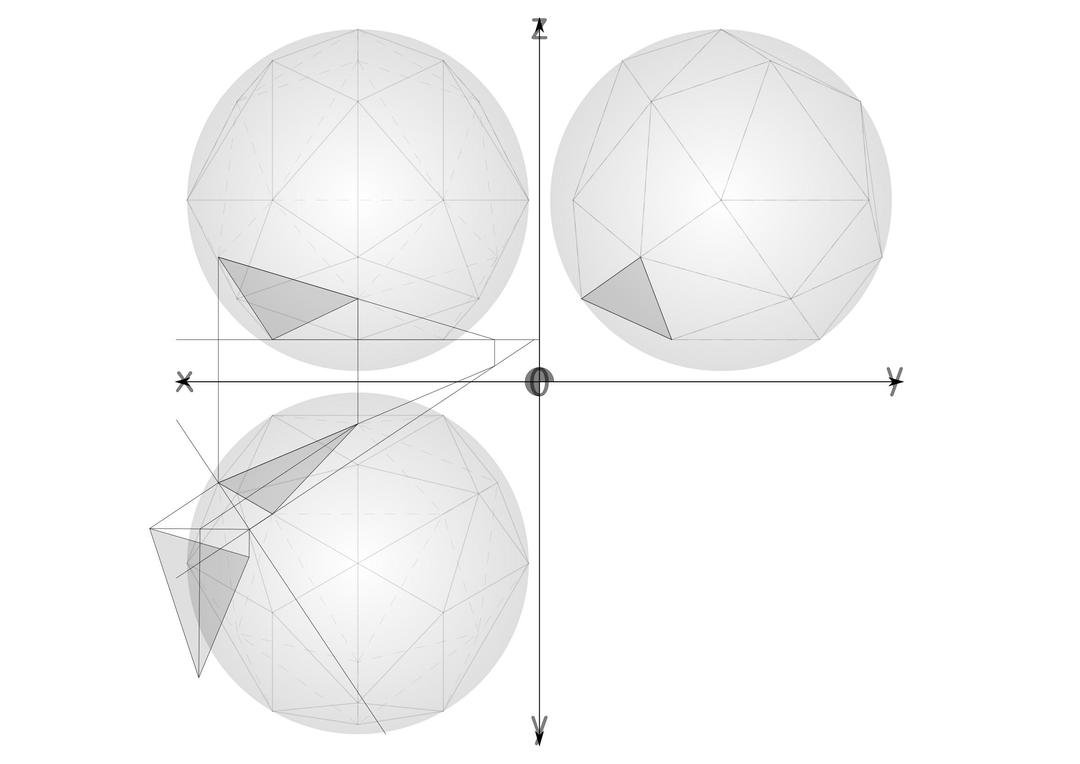 30 net construction geodesic spheres recursive from tetrahedron png transparent