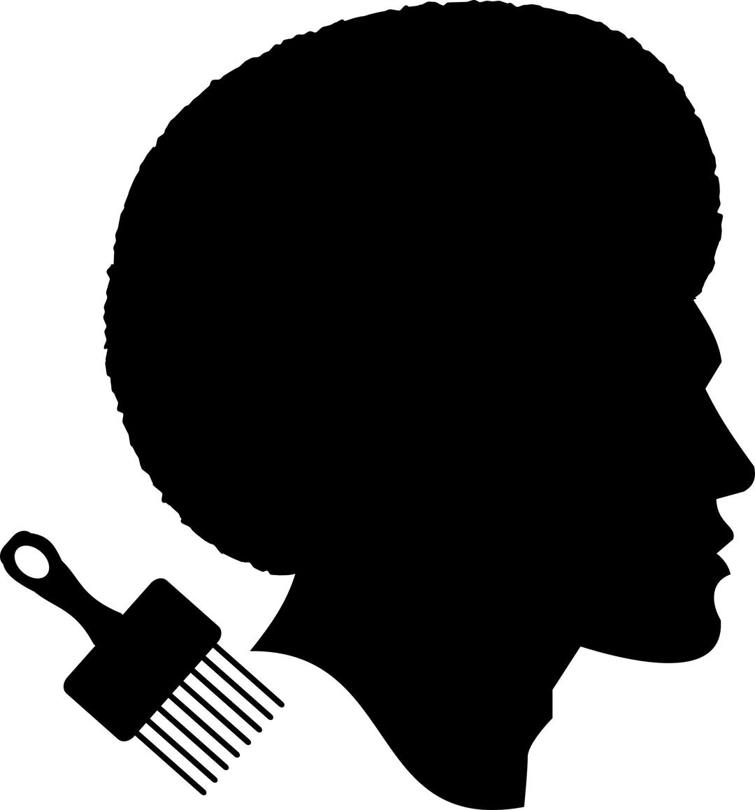 African American Male Silhouette png transparent