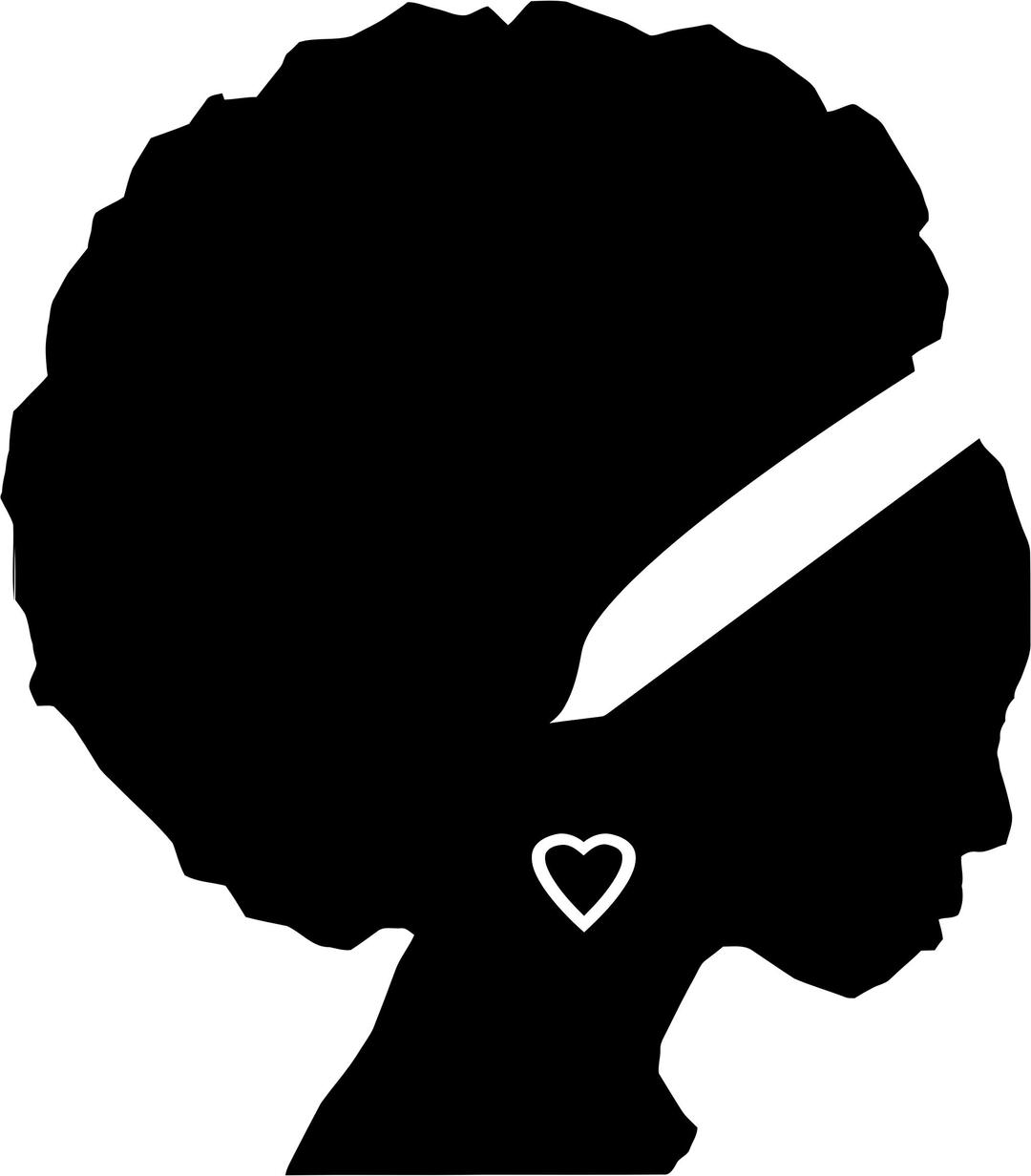 African American Woman Silhouette png transparent