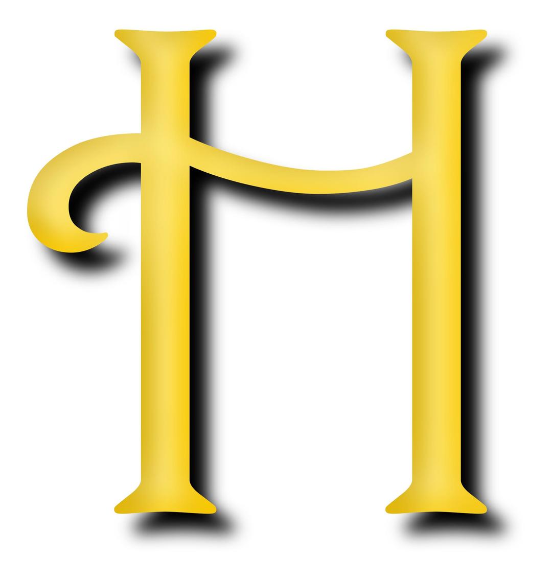 Alphabet 13, letter H png transparent