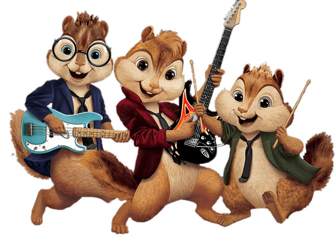 Alvin and the Chipmunks Playing Music png transparent