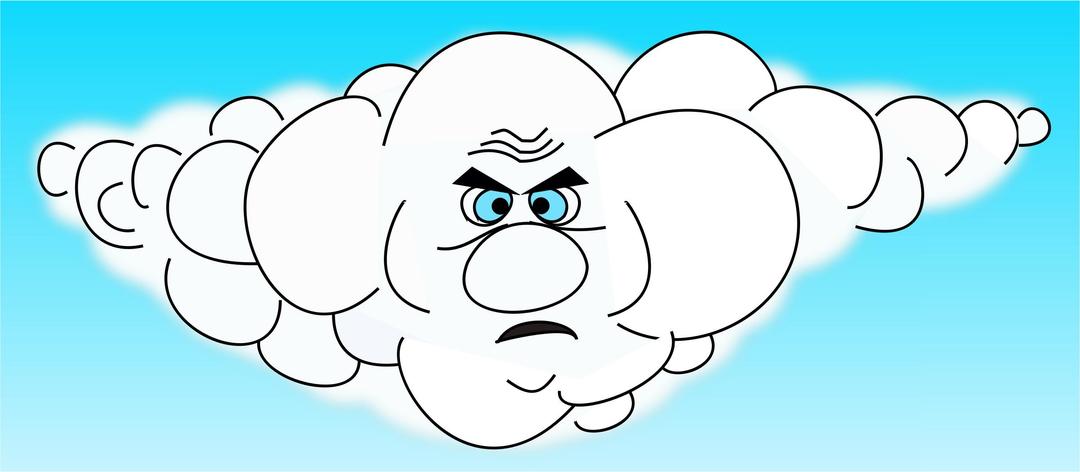 Angry cloud png transparent