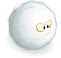Angry Snowball Clipart png transparent