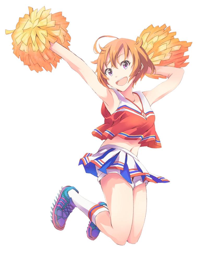 Anime Cheerleader Jumping png transparent