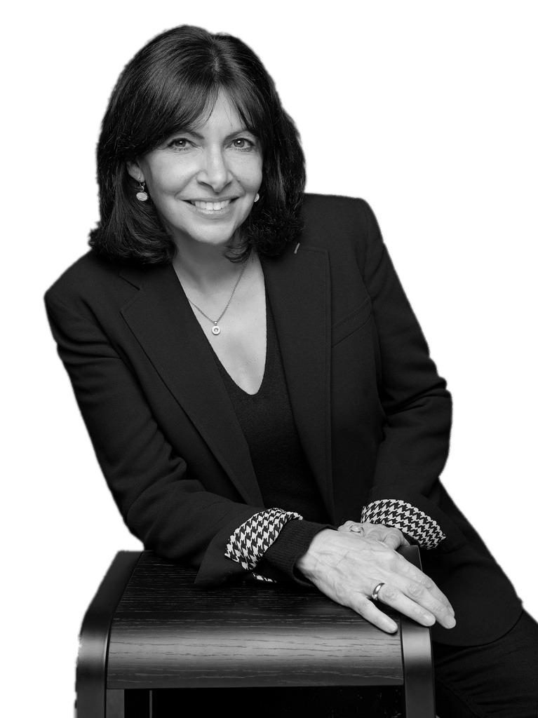 Anne Hidalgo Black and White png transparent