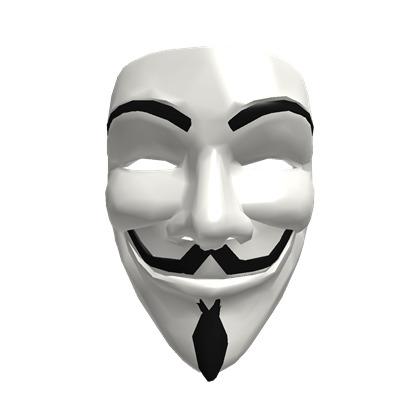 Anonymous Mask White png transparent