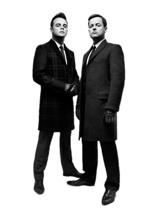 Ant & Dec Black and White png transparent