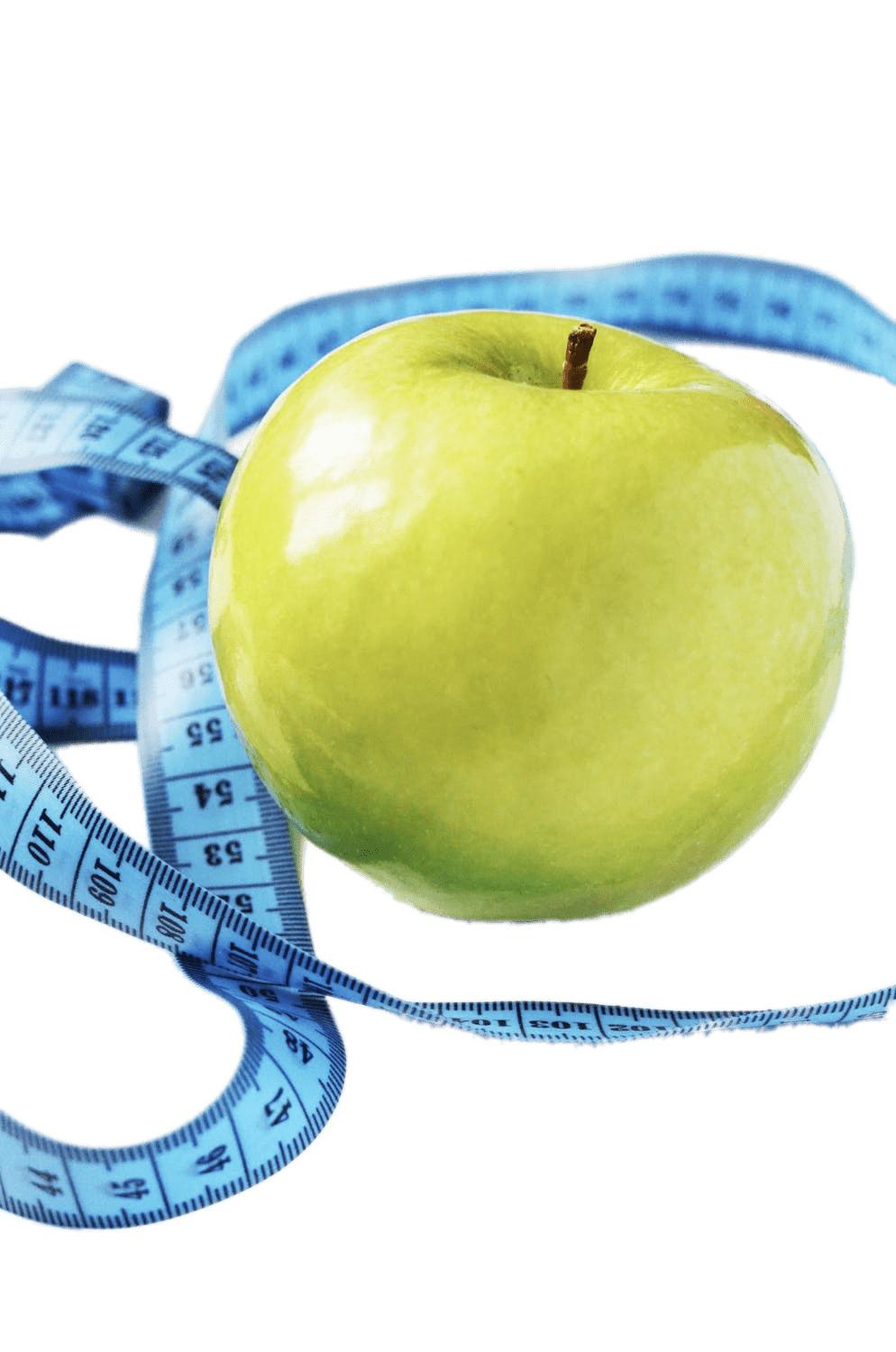Apple and Measuring Tape png transparent