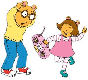 Arthur's Sister Plays Annoying Music on Radio png transparent