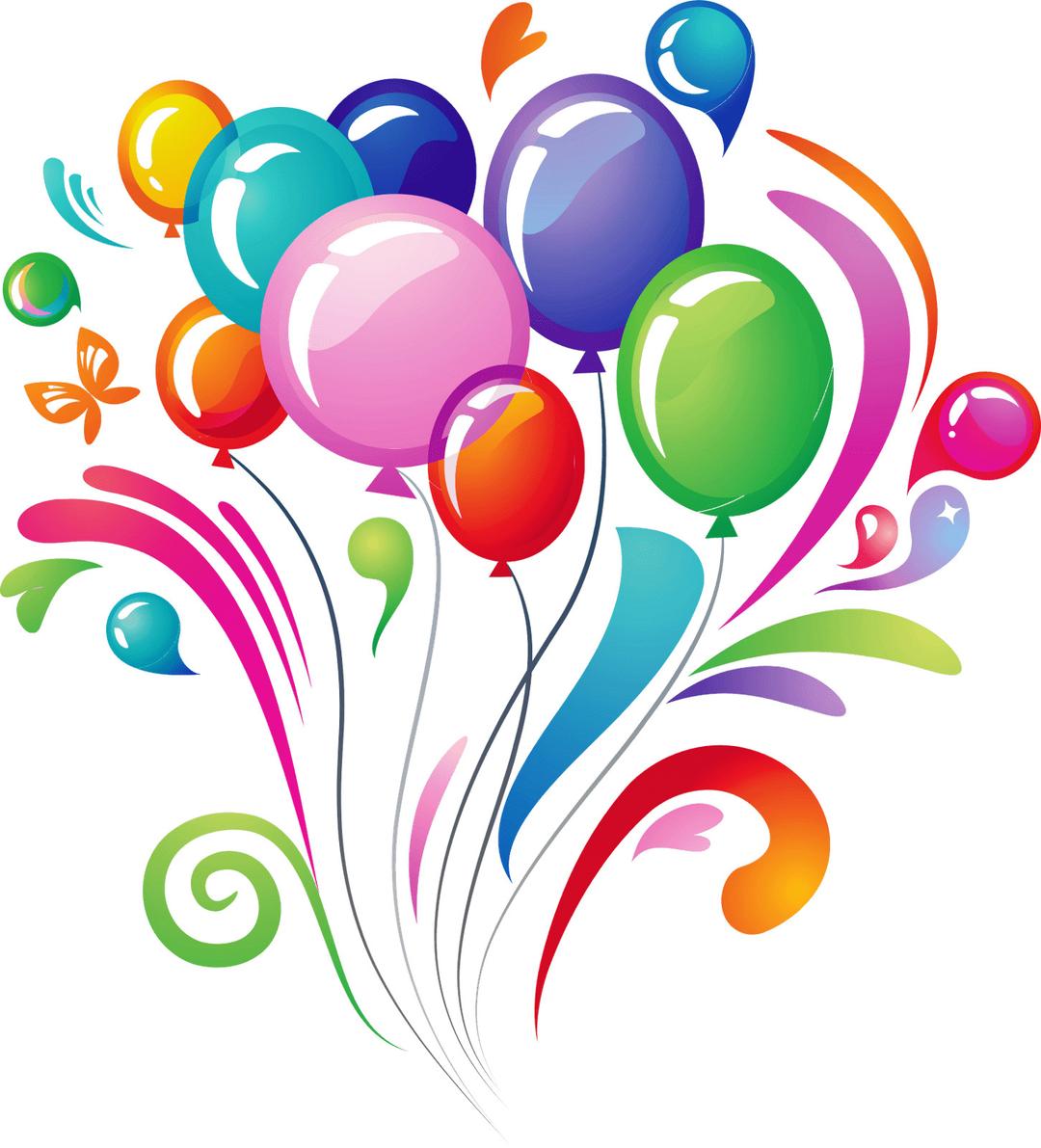 Balloons Explosion png transparent