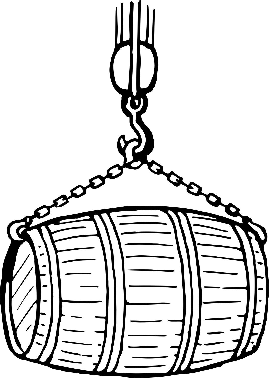 Barrel in a sling png transparent