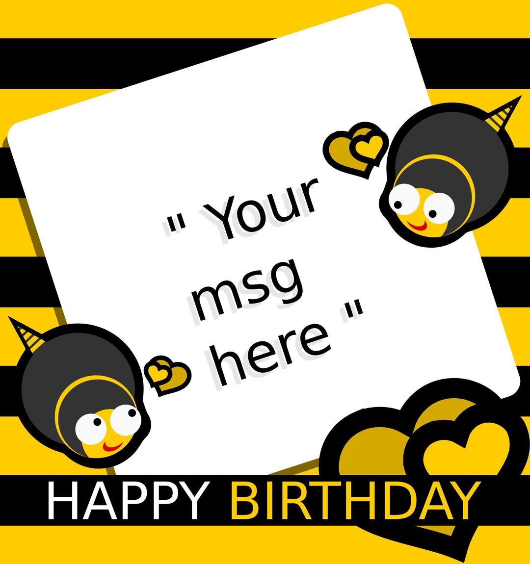 Bee Birthday Paper png transparent