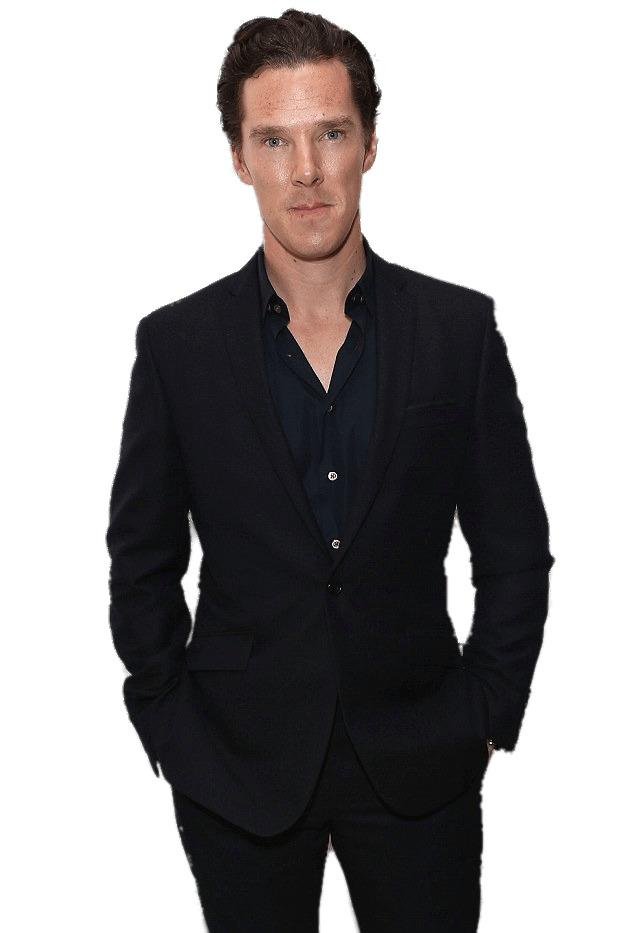 Benedict Cumberbatch In Black Outfit png transparent