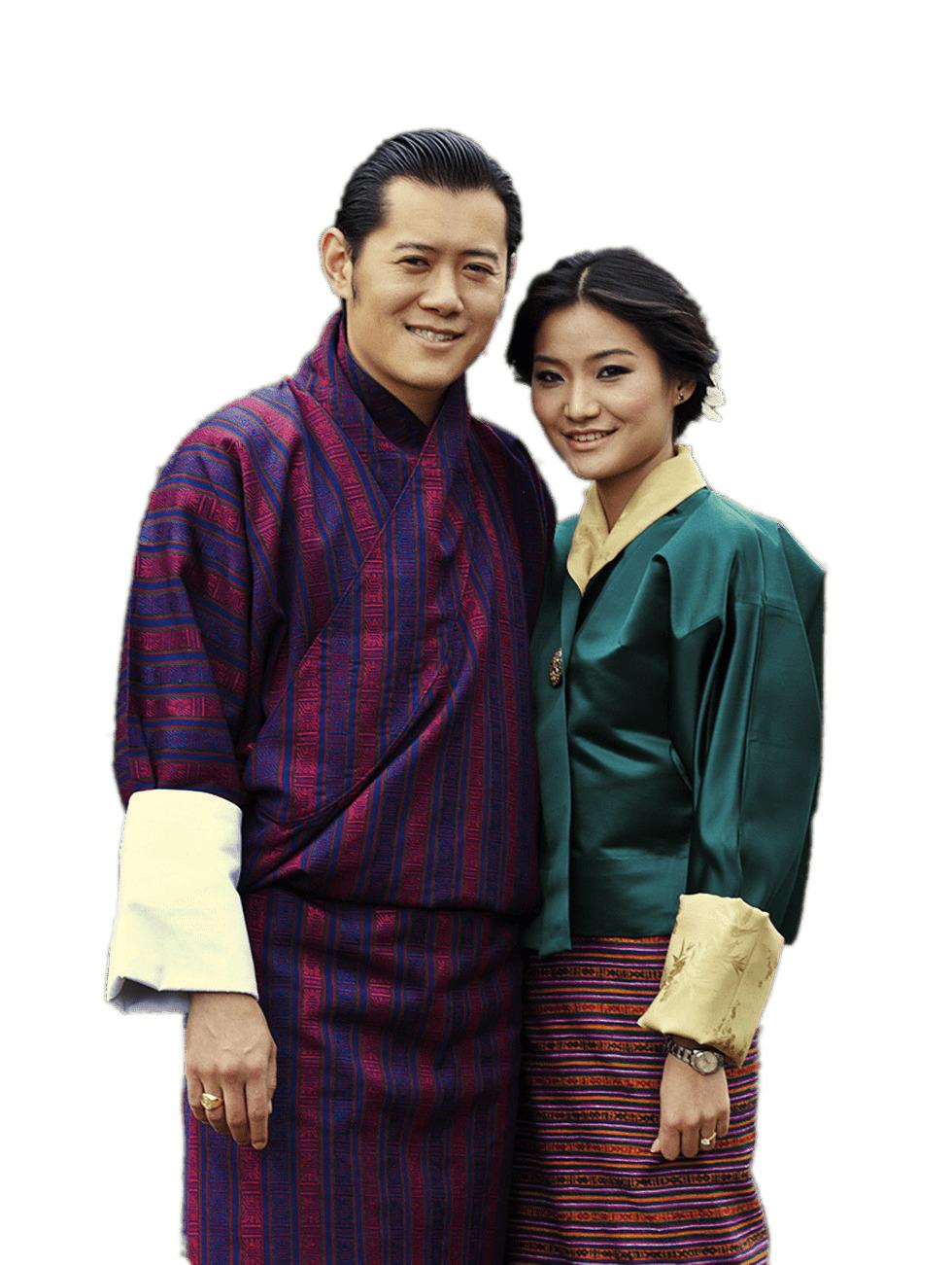 Bhutan King and Queen png transparent