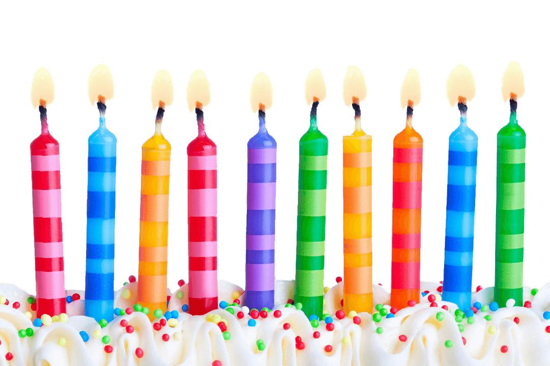Birthday Candles Line png transparent