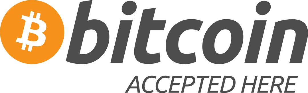 Bitcoin Accepted Here Sign png transparent