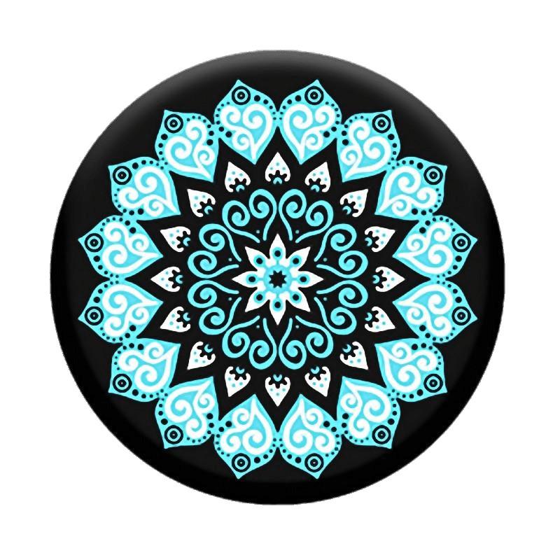 Black, Blue and White Kaleidoscope png transparent