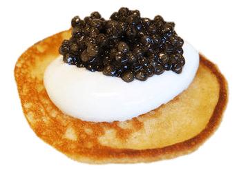 Blini With Sour Cream and Caviar png transparent