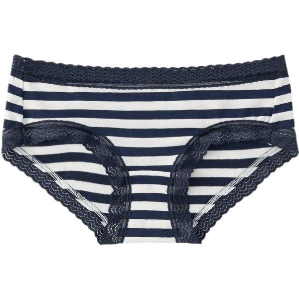 Blue and White Striped Panties png transparent