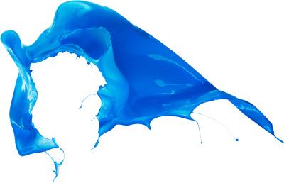 Blue Paint Splatter png transparent