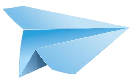 Blue Paper Plane png transparent