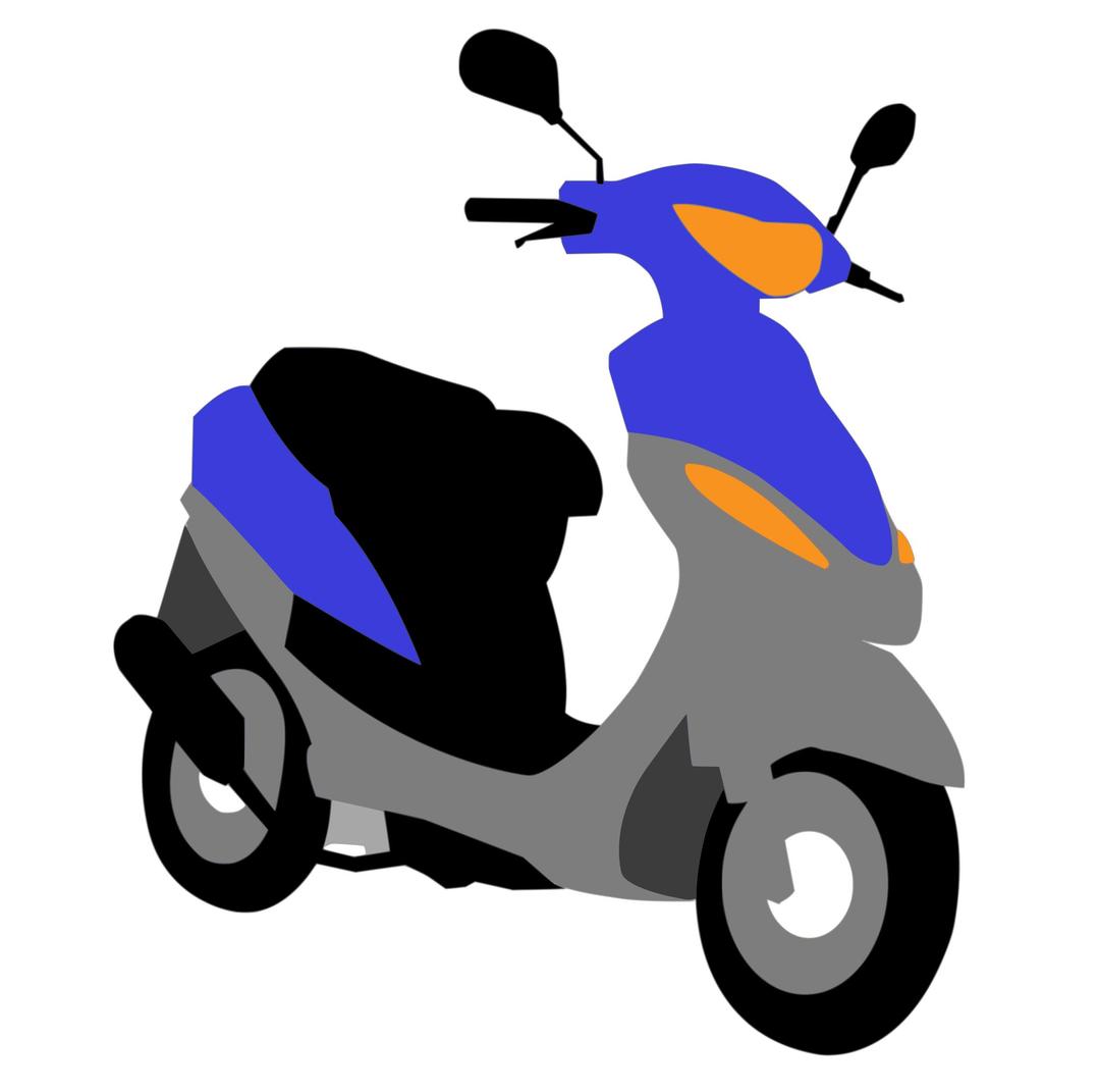 blue scooter png transparent