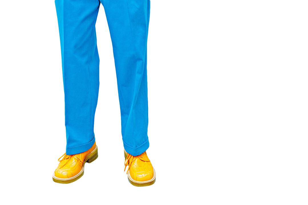 Blue Trousers and Yellow Shoes png transparent