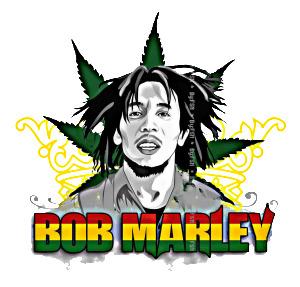 Bob Marley Hemp Leaf png transparent