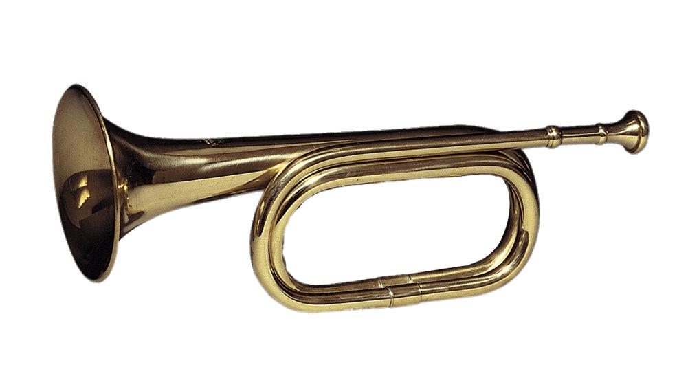 Brass Cavalry Bugle png transparent