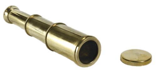 Brass Telescope and Cover png transparent