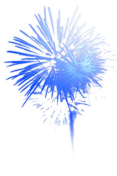 Bright Blue Fireworks png transparent