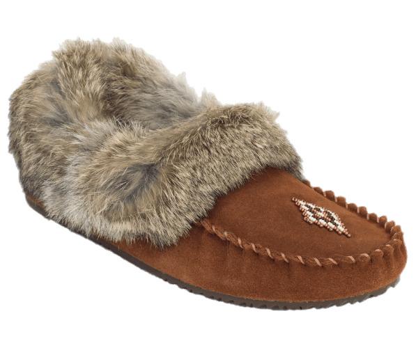 Brown Mocassin With Fur Lining png transparent