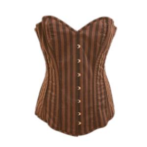 Brown Striped Corset png transparent