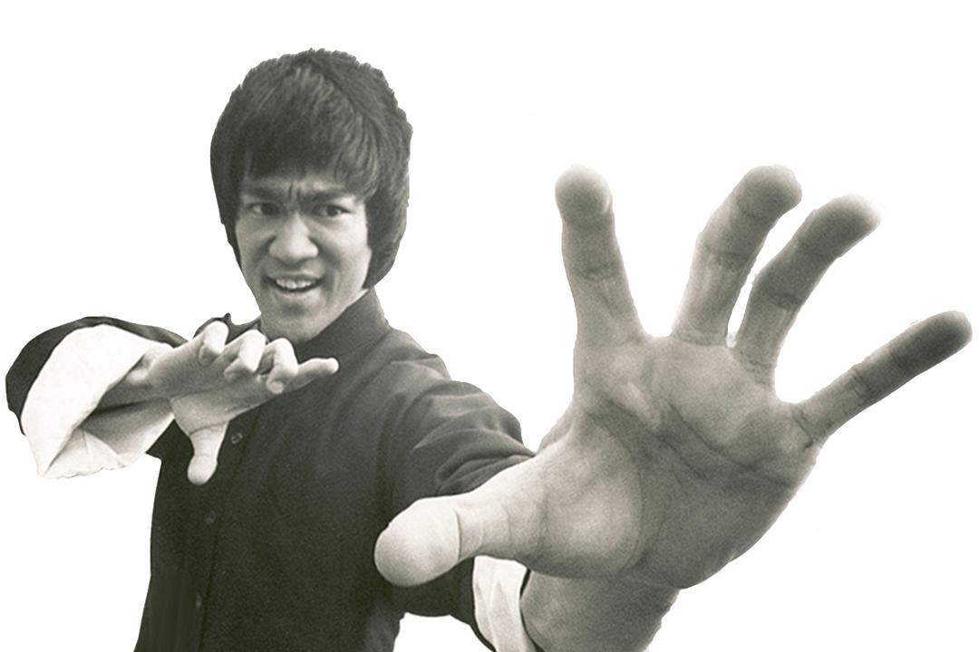 Bruce Lee Black and White png transparent