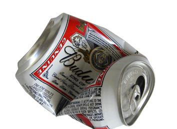 Budweiser Crushed Can png transparent