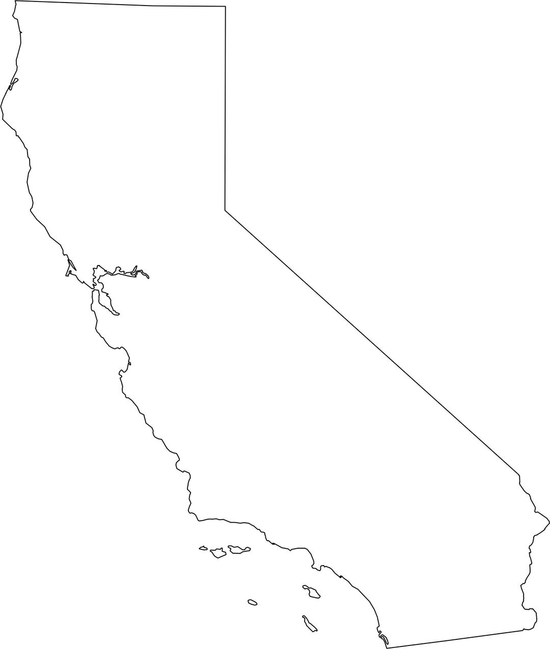 California Map Outline png transparent