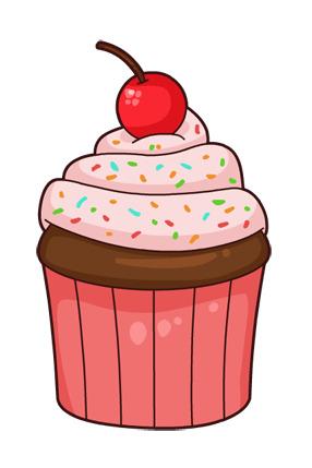 Cartoon Cupcake Pink png transparent