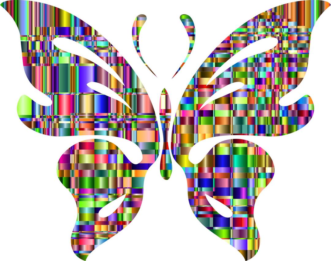 Checkered Chromatic Butterfly png transparent