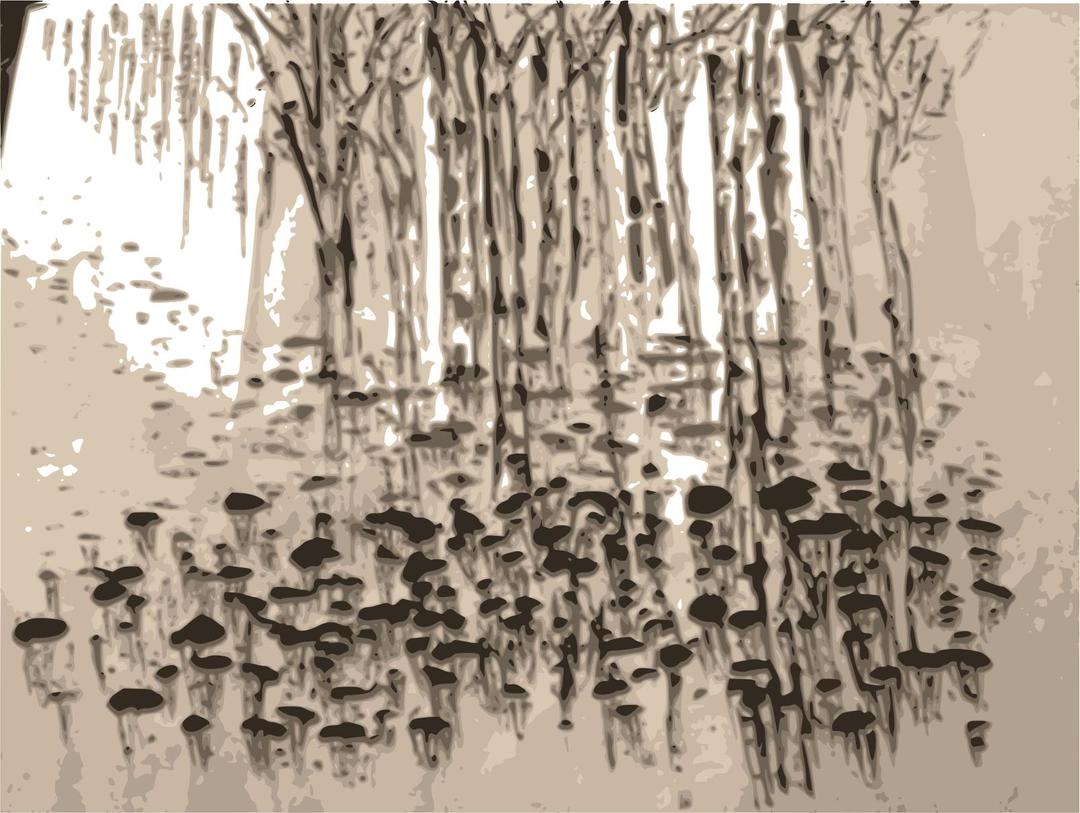 Chinese ink painting tree  png transparent