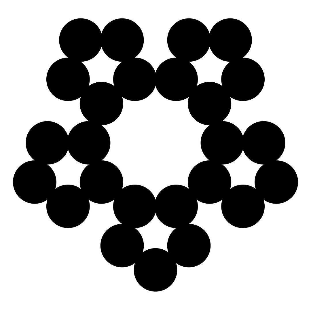 circles pentagon snowflake png transparent