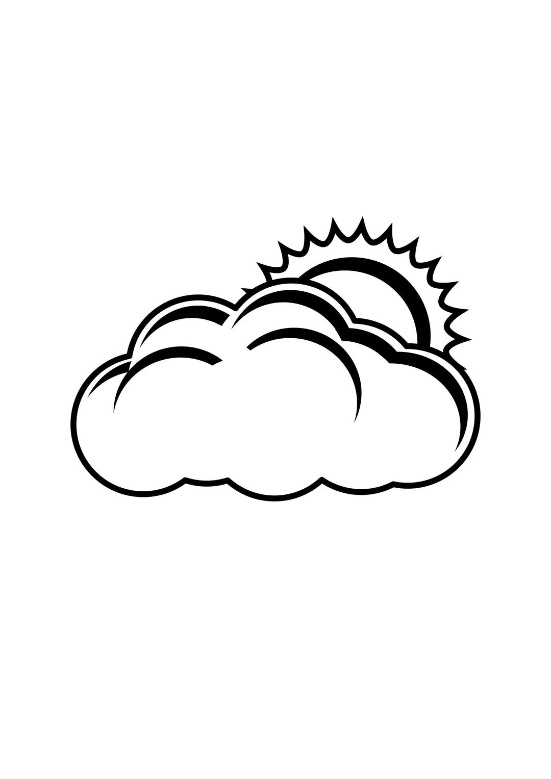 Cloudy in Back and White png transparent