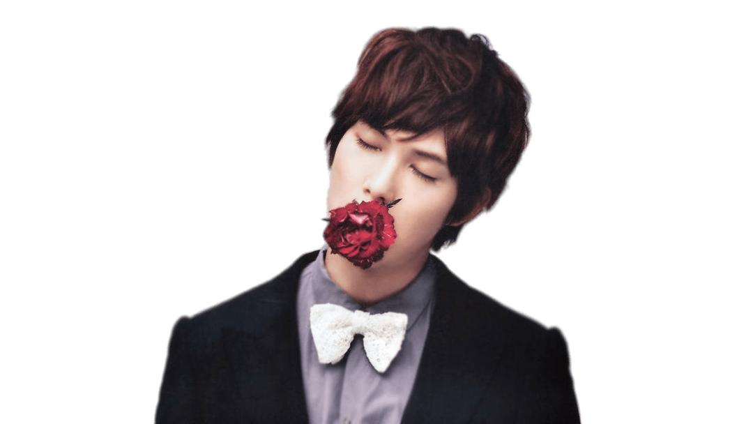 CNBlue Jonghyun Flower In Mouth png transparent