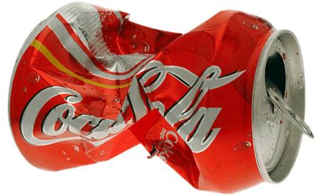 Coca Cola Crushed Can png transparent