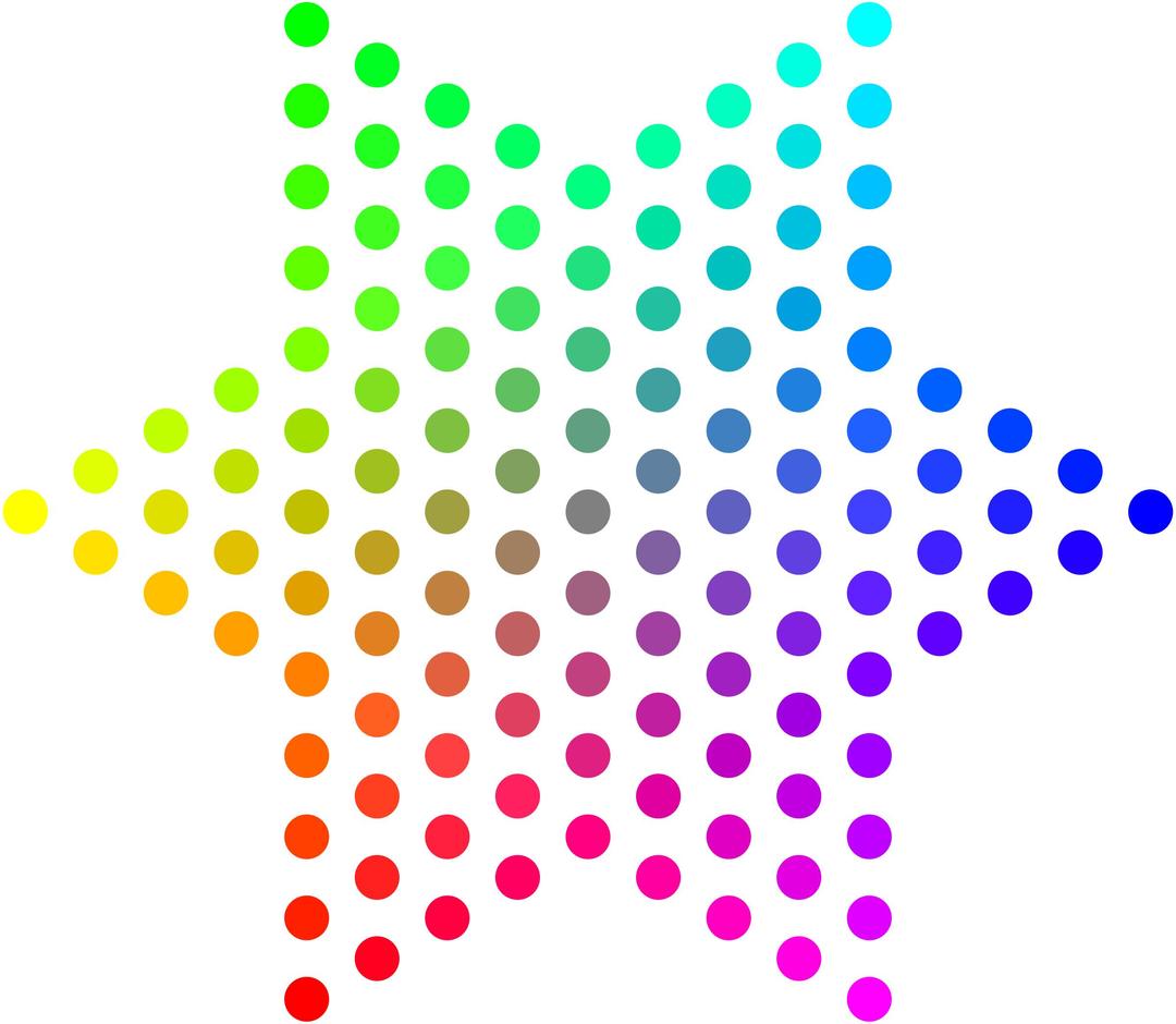 Color Dots Hexagram png transparent