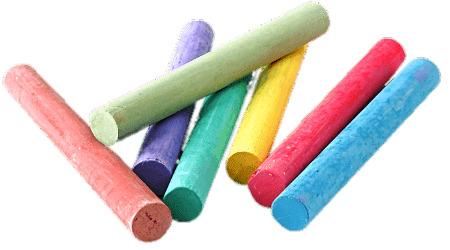 Coloured Chalk Sticks png transparent