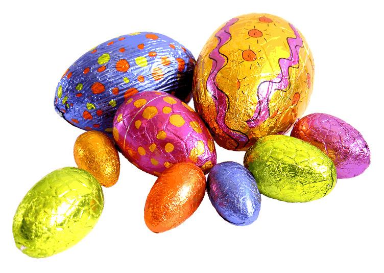 Colourful Easter Eggs png transparent
