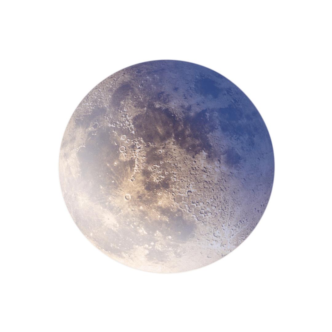 Colourful Moon png transparent