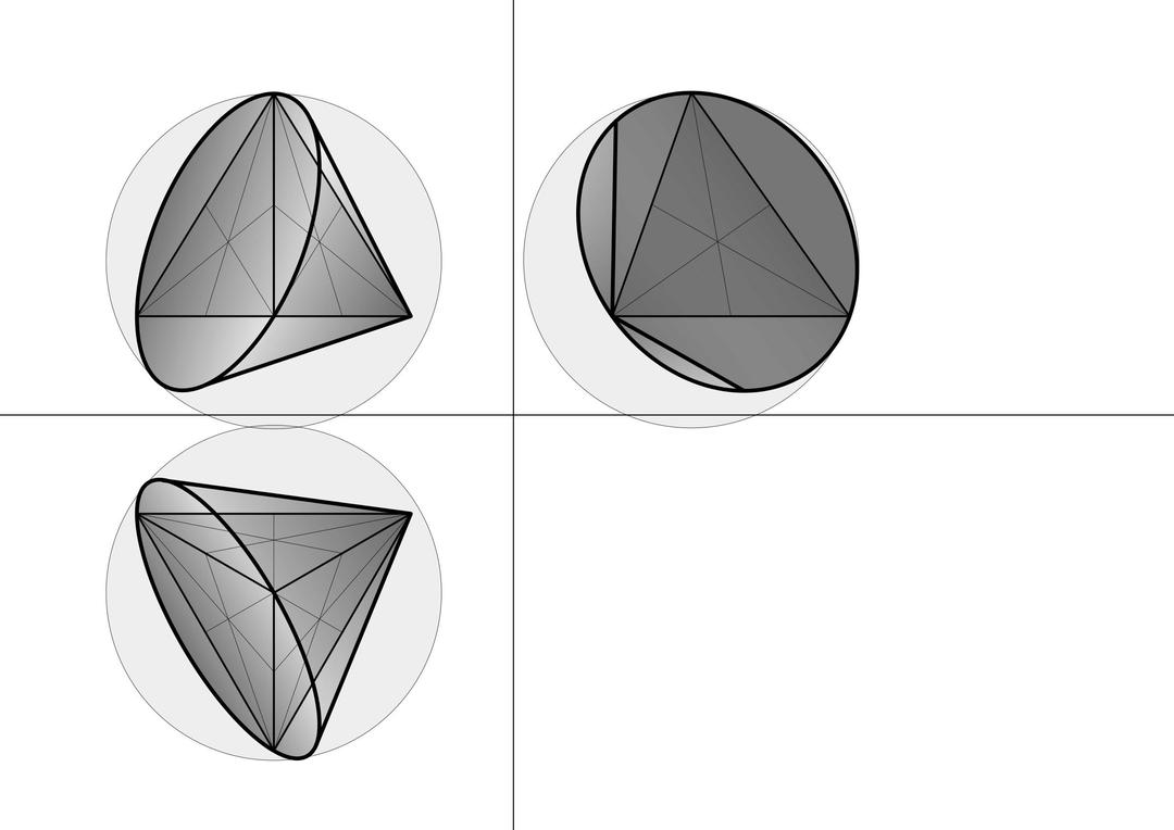 cone 3 enveloped tetrahedron png transparent
