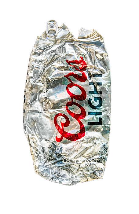 Coors Light Crushed Can png transparent