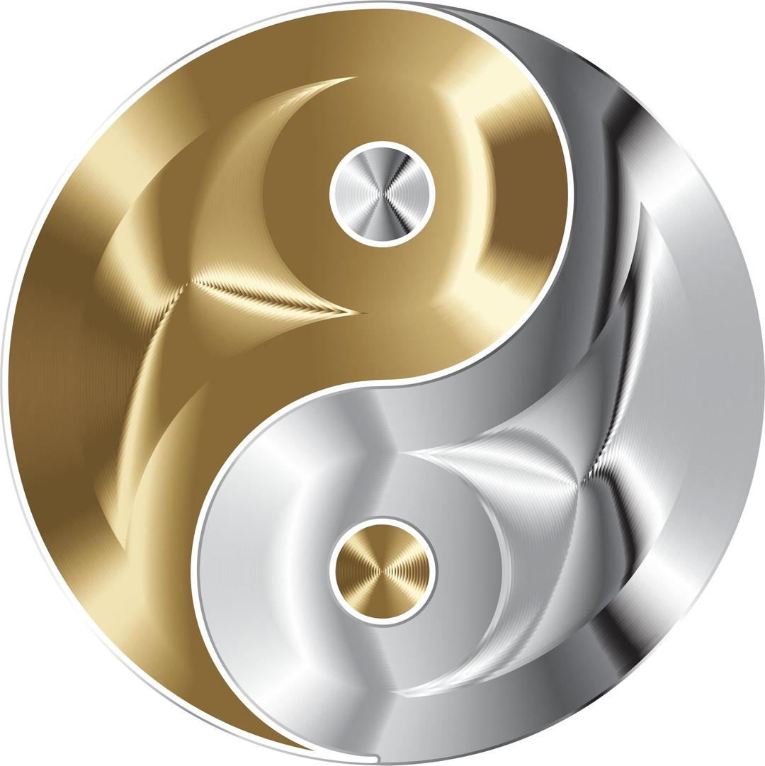 Copper And Chrome Yin Yang png transparent
